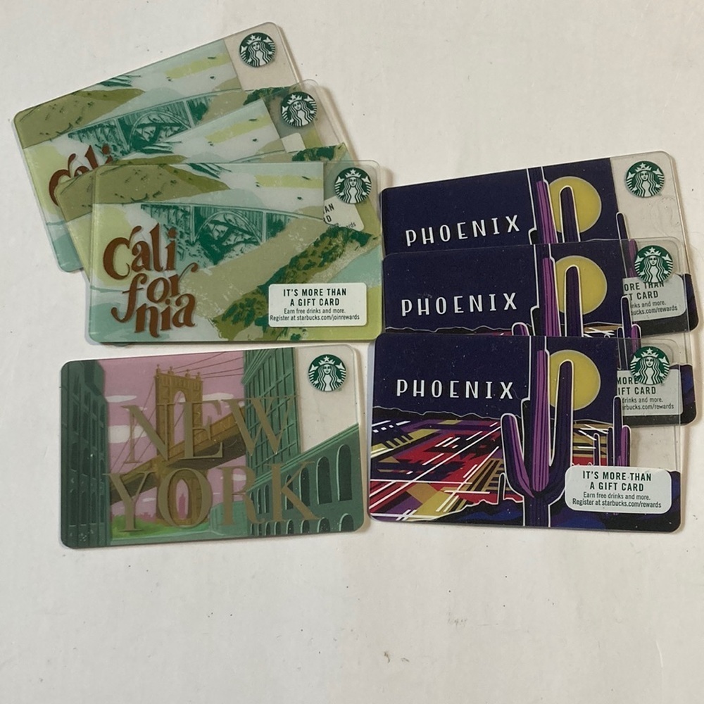 *NEW 7 COLLECTIBLE STARBUCKS California, New York and Phoenix, 2016, 2018, 2018